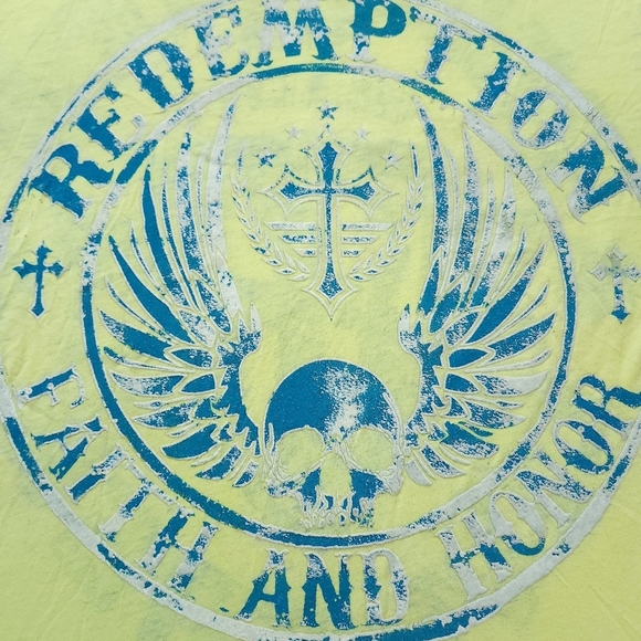 Raw State Redemption Burnout T-Shirt Size S Grunge Affliction Style - Picture 4 of 8